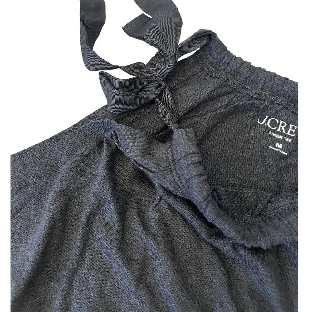 NWT J.Crew Black Linen Tank Top M